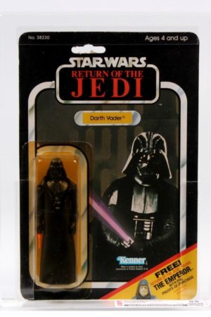 Darth Vader 1st picture ROTJ 65 Back Emperor Offer MOC C-9+ CAS 85Y