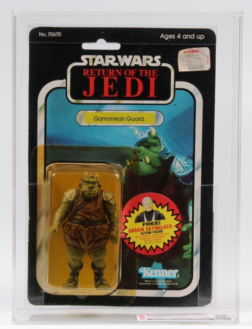Gamorrean Guard ROTJ 77 Back Anakin Sticker Offer MOC C-8.5++ CAS 80Y