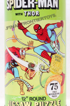 Spiderman 12" Inch Round Puzzle with Thor MISB C-9.5-