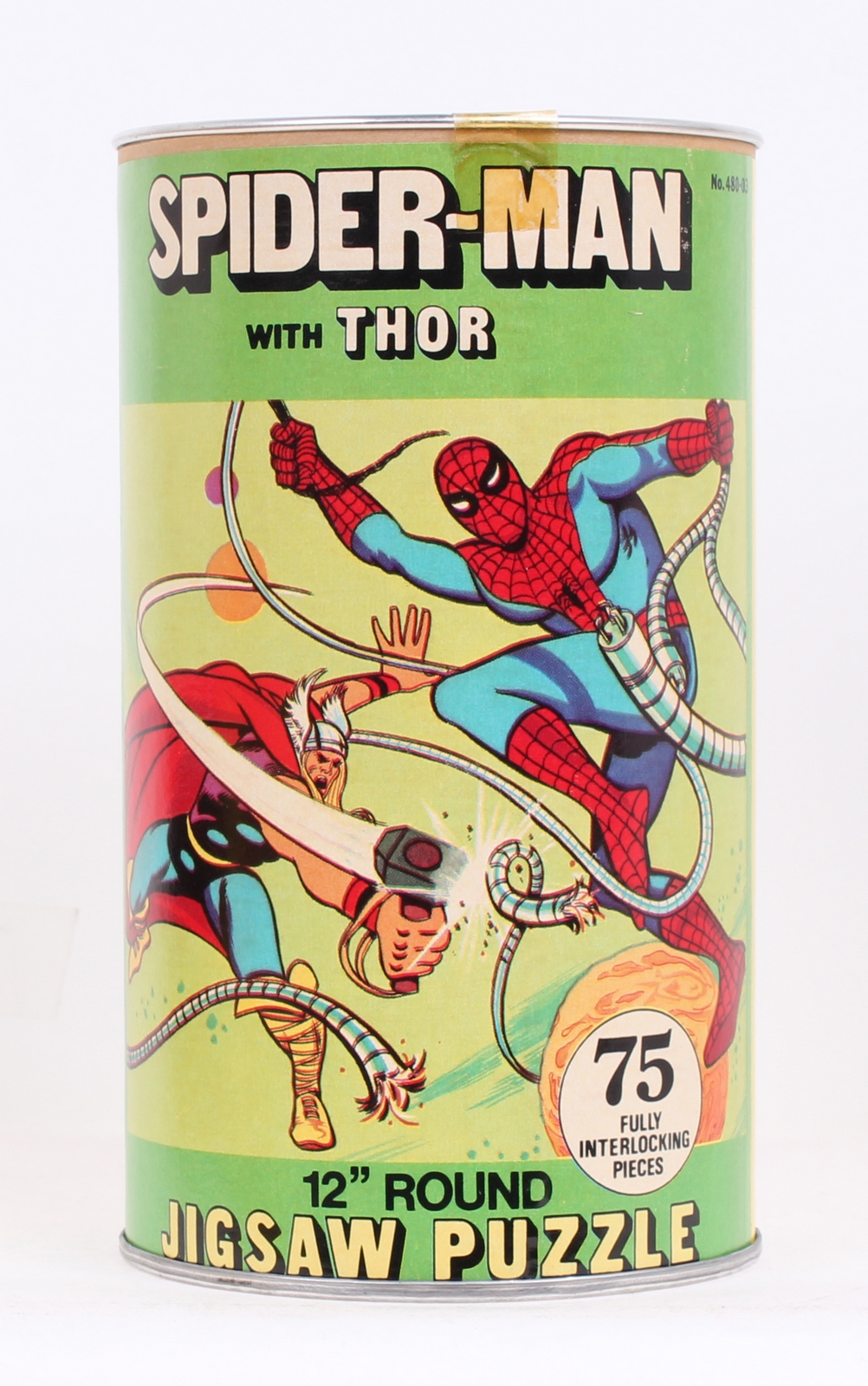 Spiderman 12" Inch Round Puzzle with Thor MISB C-9.5-