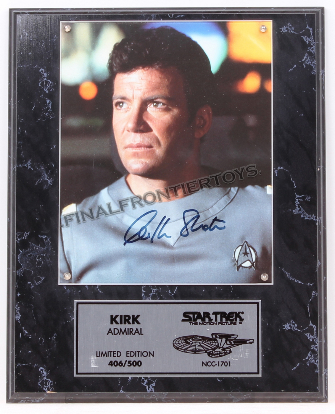 Star Trek The Motion Picture Kirk Signed LE Photo Plaque Autographs