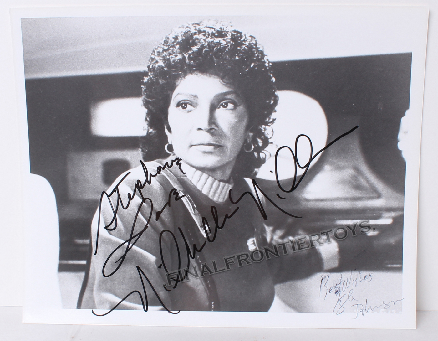 Star Trek Uhura Nichelle Nichols and her son Kyle Johnson Signed