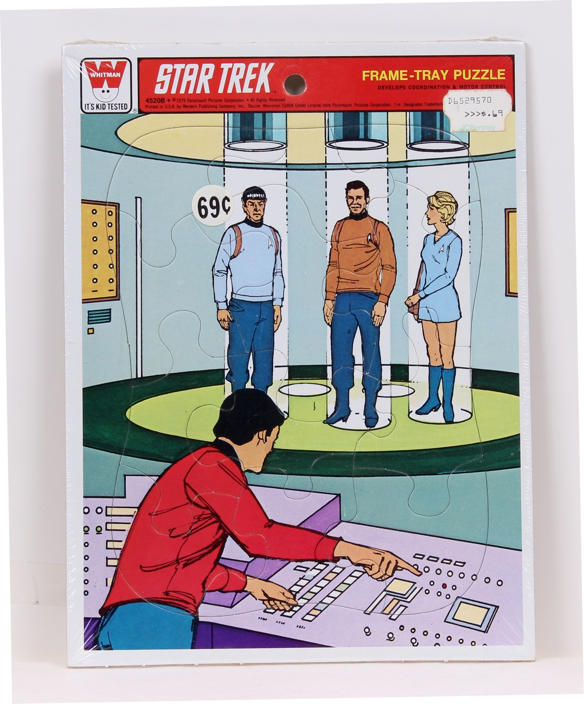 Star Trek Original Frame Tray Puzzle Transporter Room Vintage MIP C-9.5