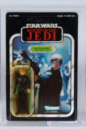 Luke Jedi Knight Green Saber ROTJ 79 Back No Offer MOC CAS 85Y