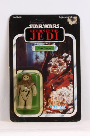 Chief Chirpa ROTJ 65 Back No Offer Blacked out Ewoks MOC C-7