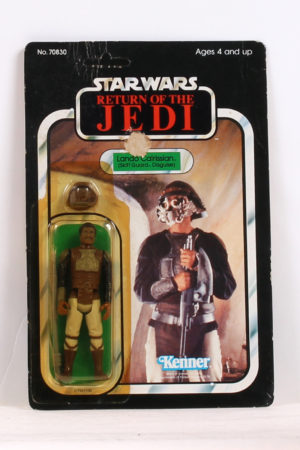 Lando Skiff Guard ROTJ 65 Back No Offer Blacked out Ewoks MOC C-7
