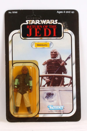 Weequay ROTJ 65 Back No Offer Blacked out Ewoks MOC C-8+