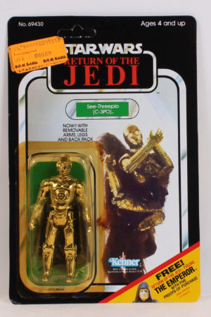 C-3PO Removable Limbs ROTJ 65 Back Emperor Offer MOC C-9+