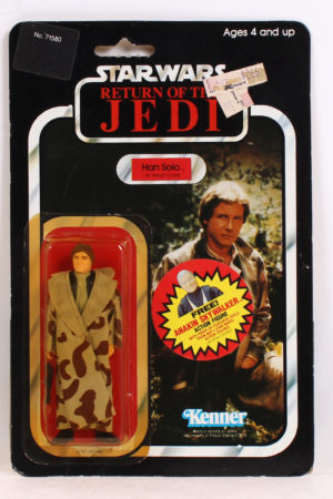 Han Trench Coat ROTJ 77 Back Anakin Sticker Offer MOC C-9