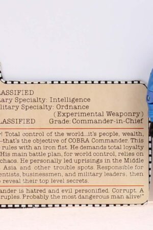 Cobra Commander Swivel Arm Loose Complete C-8+ File Card