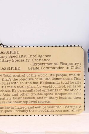 Cobra Commander Swivel Arm Loose Complete C-9.5- File Card