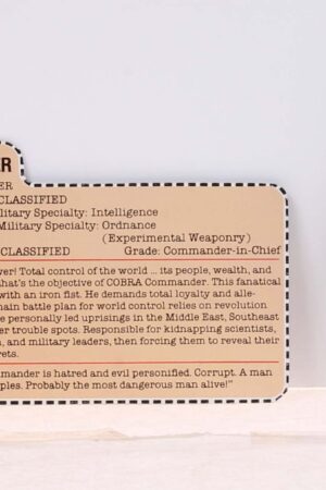 Cobra Commander Hooded Swivel Arm Loose C-9+ File Card