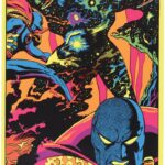 Doctor Strange and Eternity 1971 Third Eye Blacklight Poster Mego Vintage Era Toys C-9+