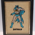 Framed Batman Embroidered Picture Mego Vintage Era Toys C-9+