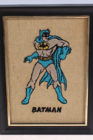 Framed Batman Embroidered Picture Mego Vintage Era Toys C-9+