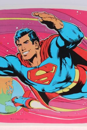Placemats Superman Earth's Orbit Mego Vintage Era Toys Loose Complete C-9+