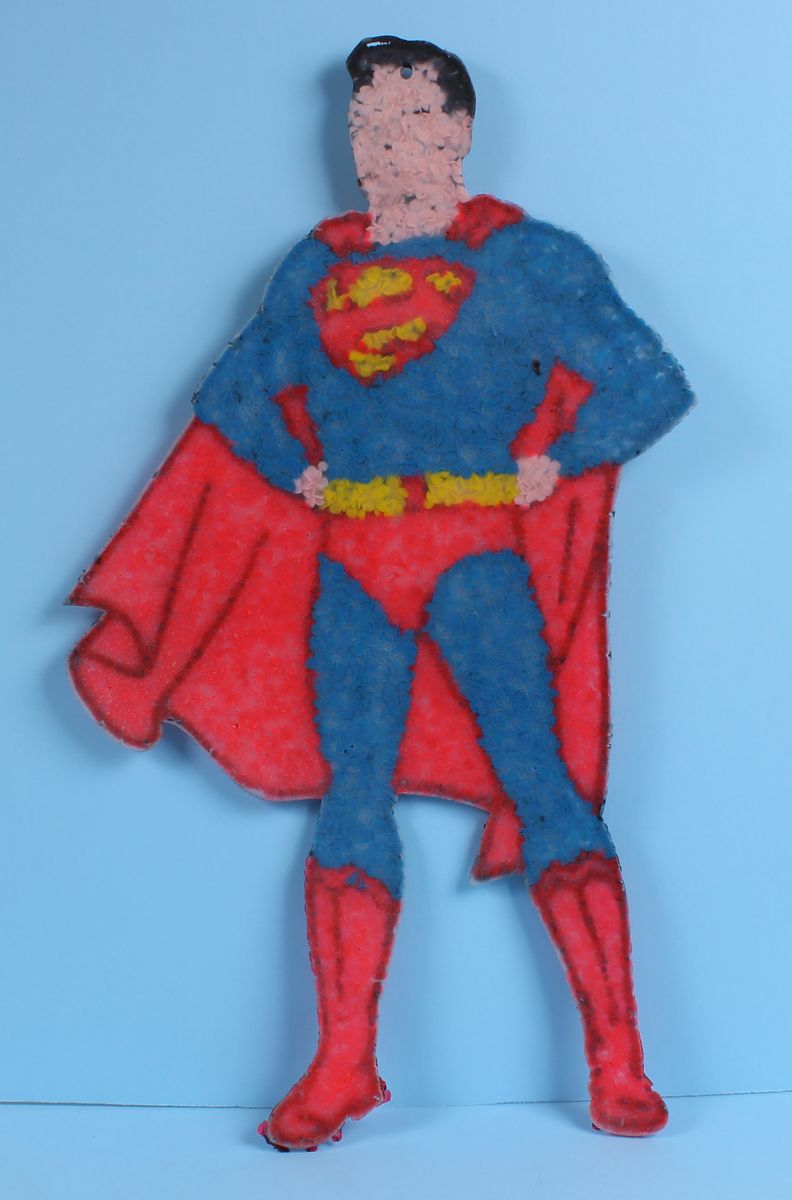 Superman Melted Plastic Popcorn Mego Vintage Era Toys Loose Complete C-9.5- - Image 2
