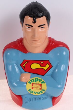 Superman Bank Mego World's Greatest Super Heroes Banks Loose Complete C-9.5-