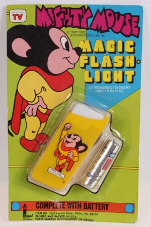 Mighty Mouse Magic Flash-Light Five and Dime Toys MOC C-9+