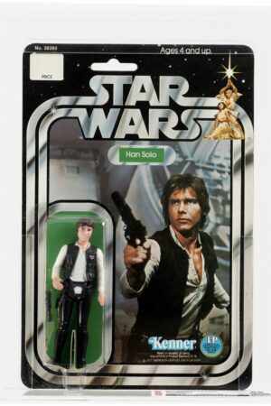 Han Solo Large Head Star Wars 12 Back MOC C-9.5- AFA 85
