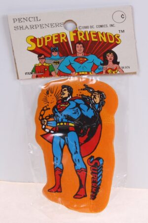 Superman Super Friends Pencil Sharpener Super Powers MISC MIP C-9.5