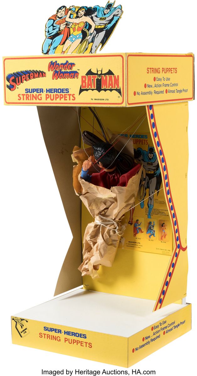 Super-Heroes String Puppets Superman Retail Display MIB C-9+ - Image 2