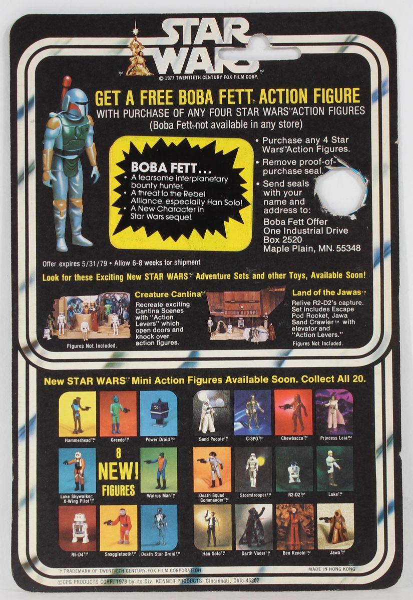 Death Squad Commander Star Wars 20 Back Boba Fett Offer cardback - Image 2