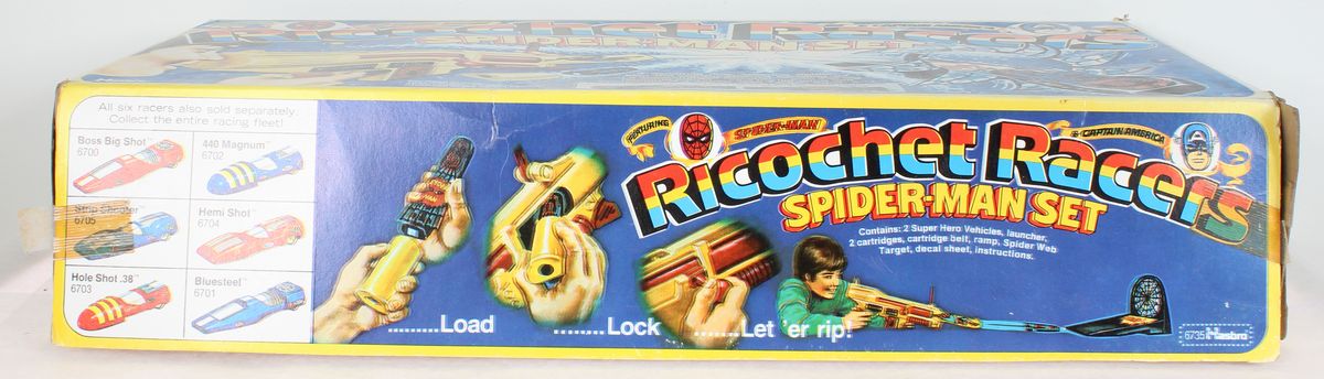 Ricochet Racers Spider-Man Set Mego Vintage Era Toys MIB C-8.5 - Image 2
