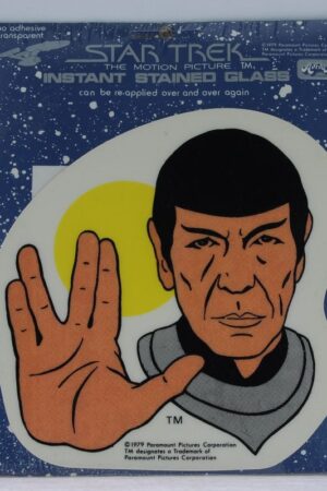 Star Trek The Motion Picture Instant Stained Glass Sticker Spock and Vulcan Salutation Star Trek MISC MIP C-9+
